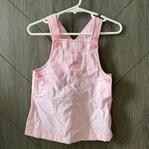 Carter’s Pink Striped Bunny Overalls